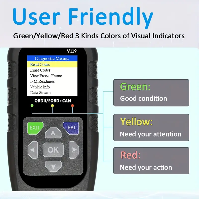 V119 OBD2 Scanner Code Reader  - Logic Analyzer Usb review and price